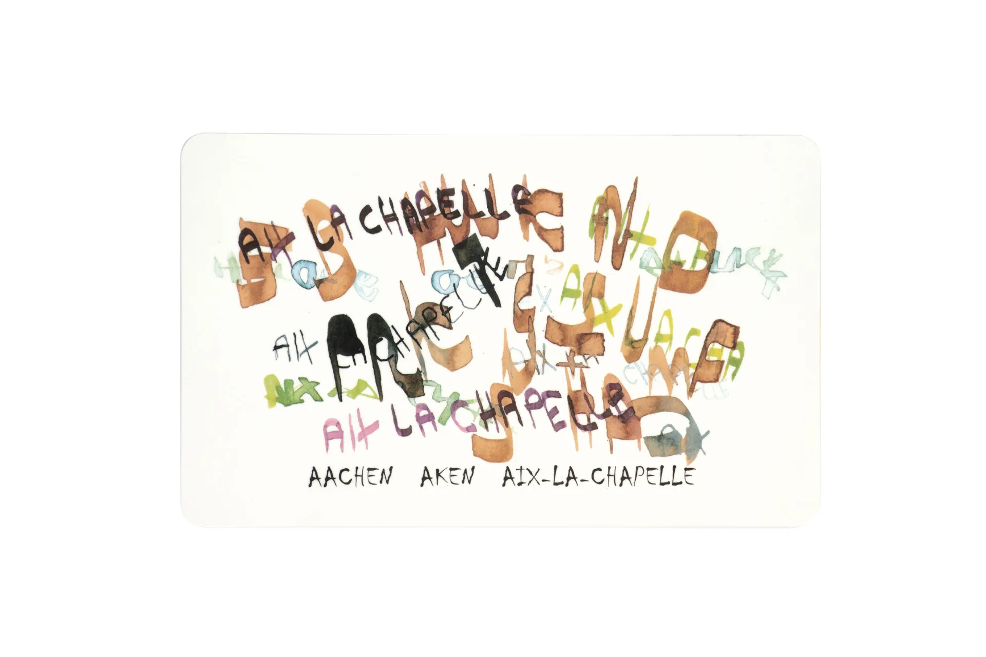 Glänzendes Frühstücksbrett mit kalligrafischem buntem Motiv und auf Melamin‑Schichtstoffplatte Glänzendes Frühstücksbrett mit kalligrafischem buntem Motiv und auf Melamin‑Schichtstoffplatte