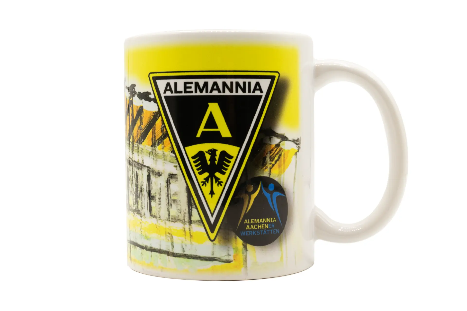Tasse Alemannia Aachen, gelb