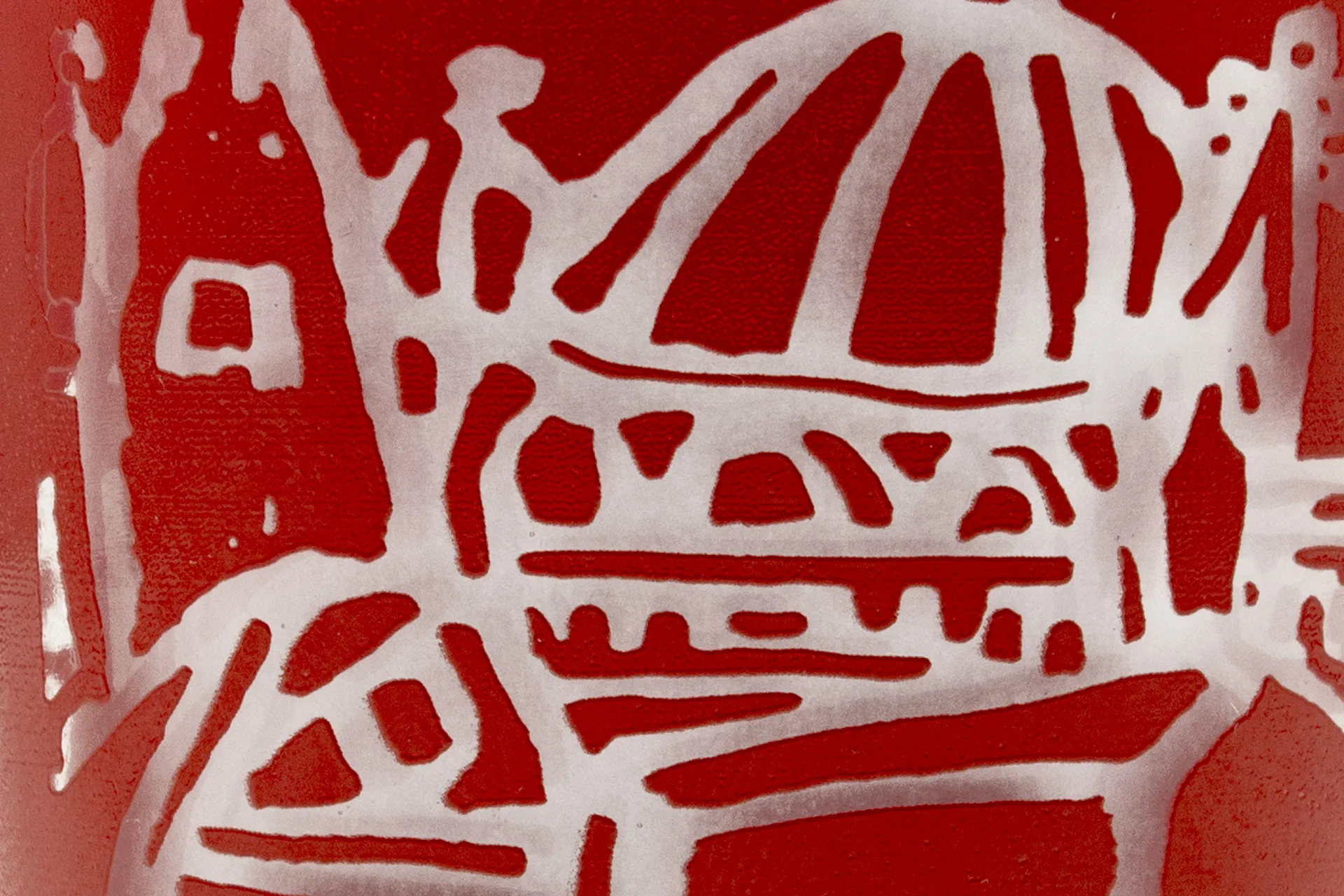 Ovales Windlicht aus Glas mit milchig-mattweißem Außendekor und rotem Innenteil (2-teilig) – mit Aachener Motivdesign, ideal für stimmungsvolle Lichtakzente Ovales Windlicht aus Glas mit milchig-mattweißem Außendekor und rotem Innenteil (2-teilig) – mit Aachener Motivdesign, ideal für stimmungsvolle Lichtakzente