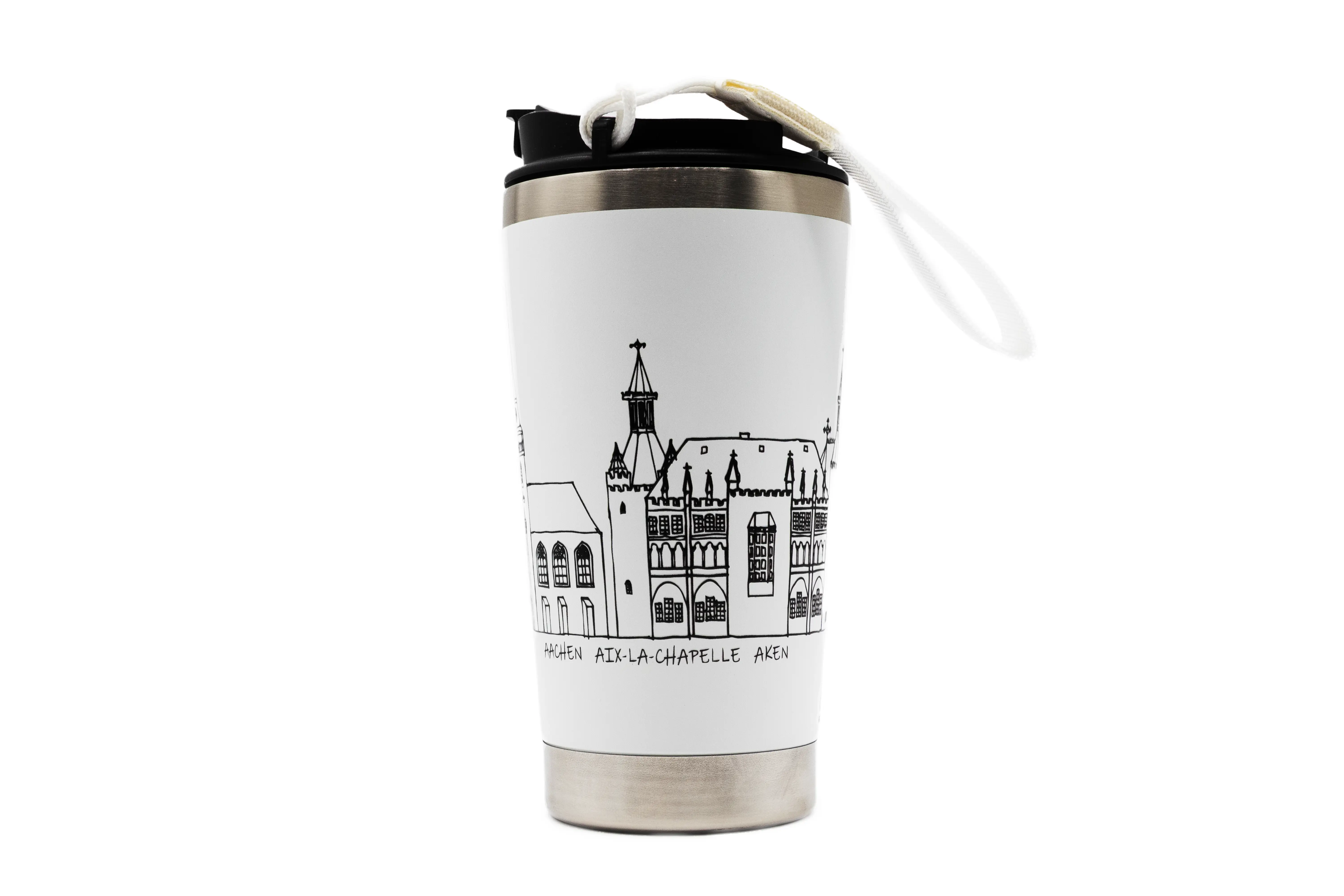 To-go Becher in Edelstahl "Wahrzeichen Aachen"